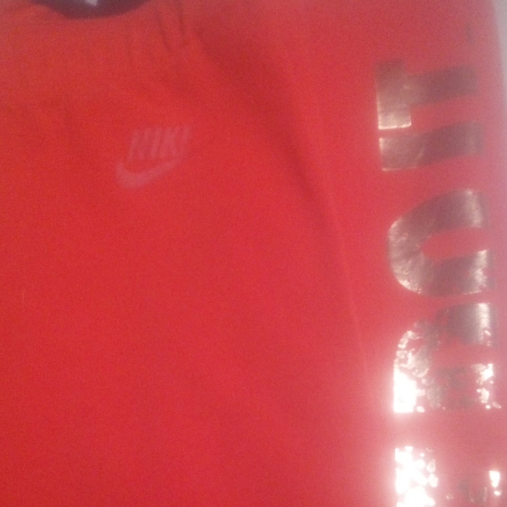 Nike Red Shirt with Gold Lettering